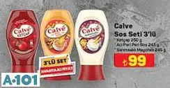 CALVE SOS SETİ 3'LÜ (KETÇAP 250 G+ACI PERİ PERİ SOS 245 G+SARIMSAKLI MAYONEZ 245 G) CALVE SOS SETİ 3'LÜ (KETÇAP 250 G+ACI PERİ PERİ SOS 245 G+SARIMSAKLI MAYONEZ 245 G)